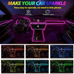 Illuminate Your Car Interior with Dynamic RGB LED Strip Lights | Car Accessories| - Shoppix