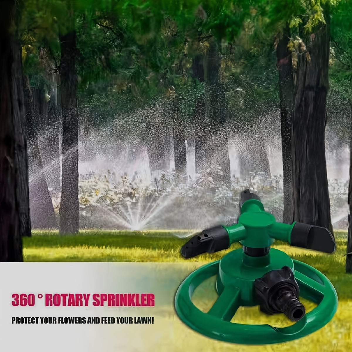 Versatile 360 Degree Rotating Plastic Sprinkler for Efficient Garden Irrigation | Gardening Equipment | - Shoppix