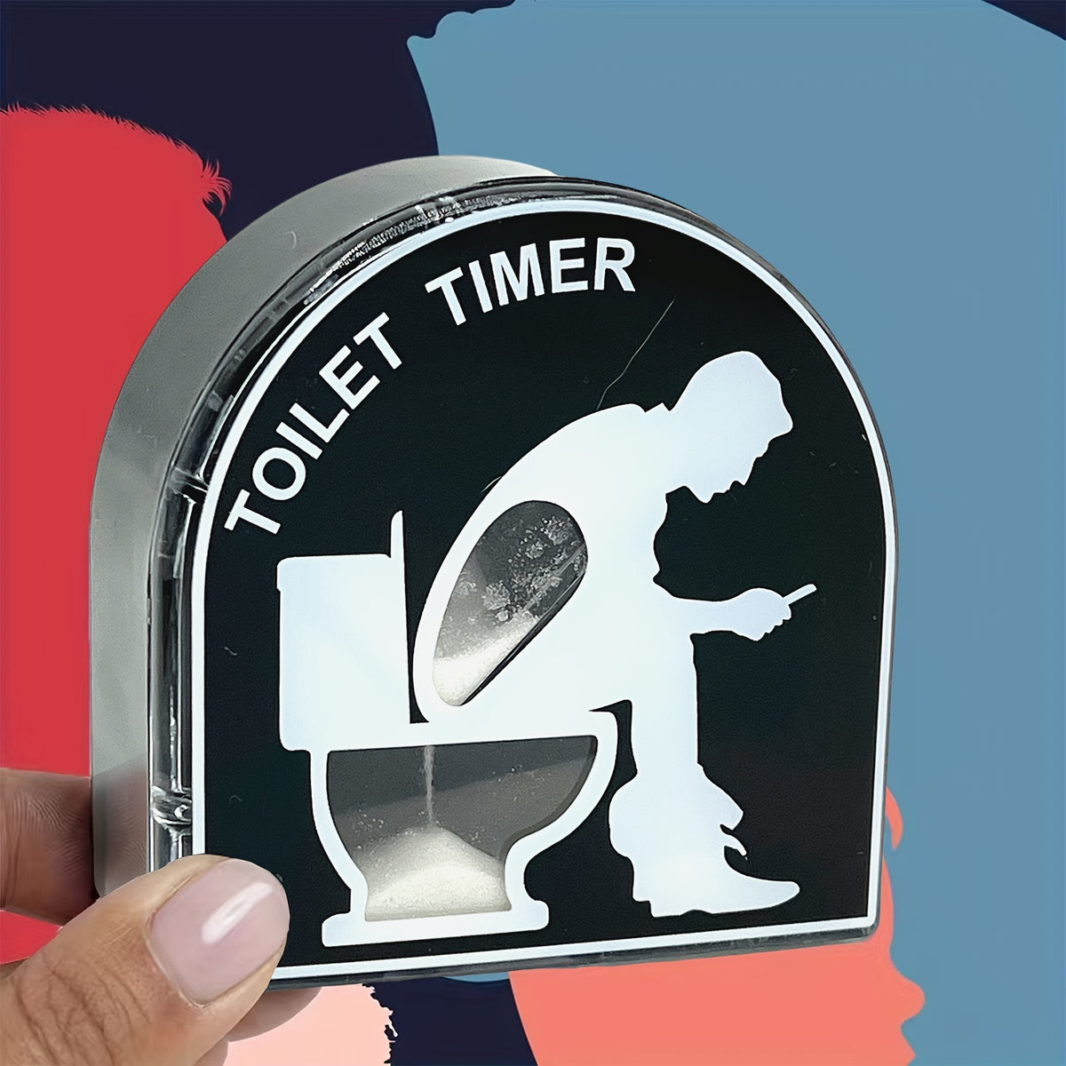 1 Stück, Toiletten-Timer, Badezimmer-Timer, Sanduhr, ca. 5 Minuten, lustiges Weihnachtsgeschenk für Männer, lustiges Scherzgeschenk für Männer, Ehemann, Vater, Geburtstag, Weihnachtsstrumpffüller