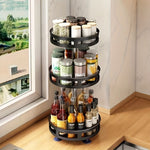 Efficient Countertop Organization: Rotatable Kitchen Seasoning Rack | Storage Organization | - Shoppix