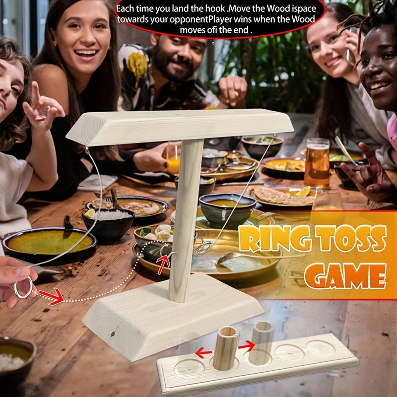 Ultimate Wooden Ring Toss Game - Fun Party Game for Indoor/Outdoor, Perfect for Halloween, Christmas, Thanksgiving, & More