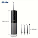 Water dental flosser, Strong cleaning, fast charging, Rechargeable Cordless, 140ml, 3modes, essential for family travel