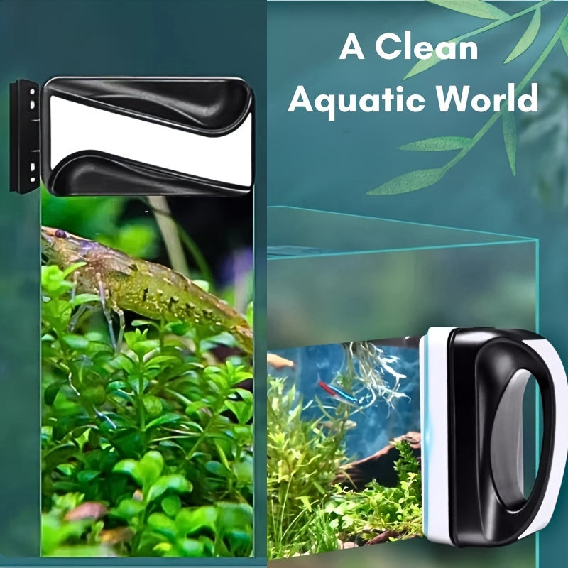 Magnetbürste für Aquarium, starke magnetische Reinigungsbürste zur Glasreinigung mit magnetischer Saugbürste, Algenschaber für Aquarien