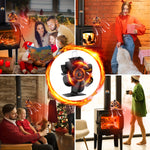 Efficient Heat Distribution: Fireplace Fan with Stove Thermometer | Heating Essentials | - Shoppix