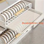 Heavy Duty Slide-Out Pantry Shelves – Metal Dish Multipurpose Drying Storage Racks, Expandable Kitchen Organization