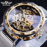 Elevate Your Style with the Men's Fashion Rhinestone Mechanical Watch | Men Watches| - Shoppix