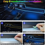 Illuminate Your Car Interior with Dynamic RGB LED Strip Lights | Car Accessories| - Shoppix
