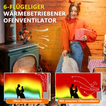 Efficient Heat Distribution: Fireplace Fan with Stove Thermometer | Heating Essentials | - Shoppix