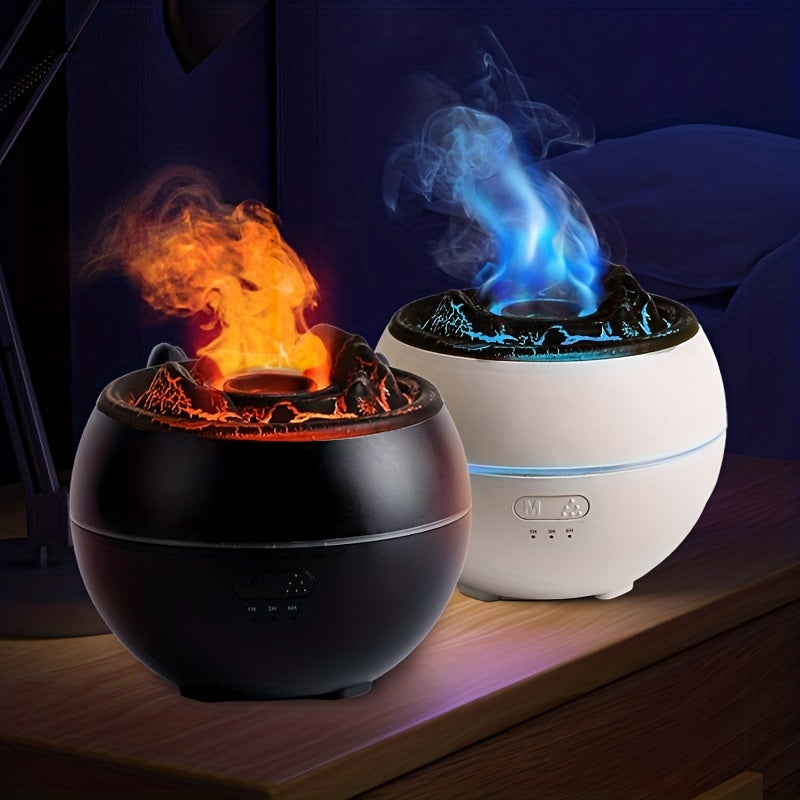 Volcano Flame Essential Oil Diffuser With 7 Colors Mist - Revitalize Your Space with Aroma and Ambiance | Air Quality | - Shoppix