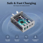 40 W 4-Port USB-C-Wandladegerät – Schnelles Laden für mehrere Geräte | Ladeadapter|