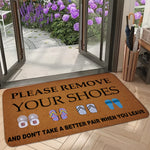 Warm Welcome: Slipper Pattern Design Doormat | Rugs & Mats | - Shoppix