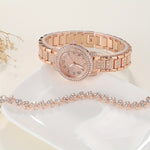 Women's Luxury Rhinestone Quartz Watch & Bracelet Set | Women's Watches And Bracelets| - Shoppix