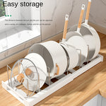 Organize Your Kitchen with Ease: Retractable Under-Sink Pot Rack | Storage Organization | - Shoppix