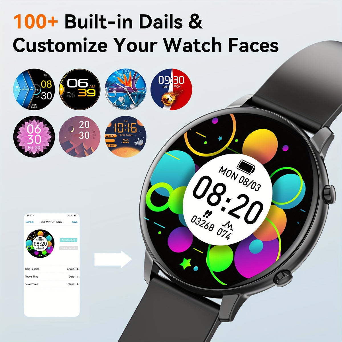 Unisex Smartwatch with Voice Assistant | Unisex Watches| - Shoppix