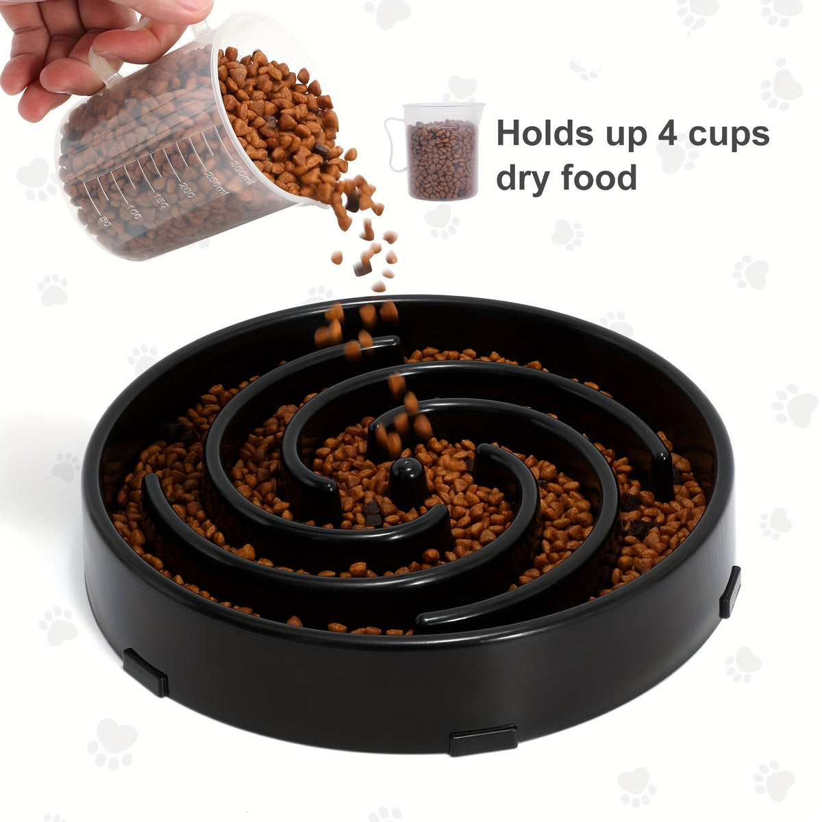 Large Dog Slow Feeder Fun Maze Bowl - Interactive Puzzle Design | Pet Accessories|