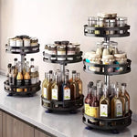 Efficient Countertop Organization: Rotatable Kitchen Seasoning Rack | Storage Organization | - Shoppix