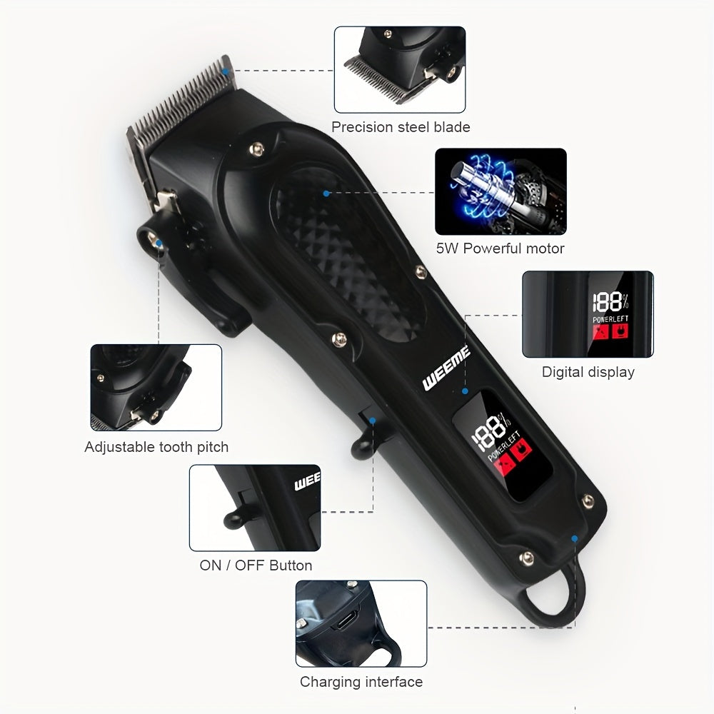 Precision Hair Clippers Set: Achieve Salon-Quality Haircuts at Home | Grooming Gadgets| - Shoppix