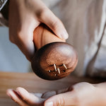 1pc Toothpick Dispenser, Toothpick Holder, Black Walnut Wood Mushroom Shaped Toothpick Box, Kitchen Supplies