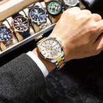 CURREN Business Men's Steel Band Chronograph Watch | Men's Watches | - Shoppix