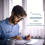 Smart Glasses with Advanced Blue Light Filter, Built-in Mic & Speakers – Touch Control, AI Voice Assistant, 5hr Battery Life | Perfect Gift for Birthdays, Easter, and More