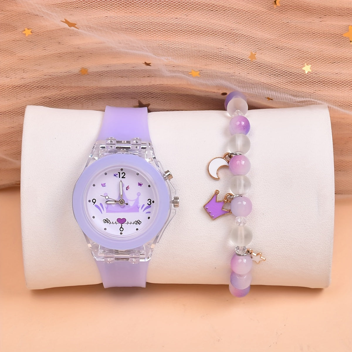 Sparkle and Shine with the Girls LED Luminous Wrist Watch Set | Kids Watches| - Shoppix