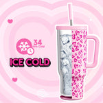 Hydrate in Style: Meoky 40oz Stainless Steel Tumbler with Handle | Drinkware | - Shoppix