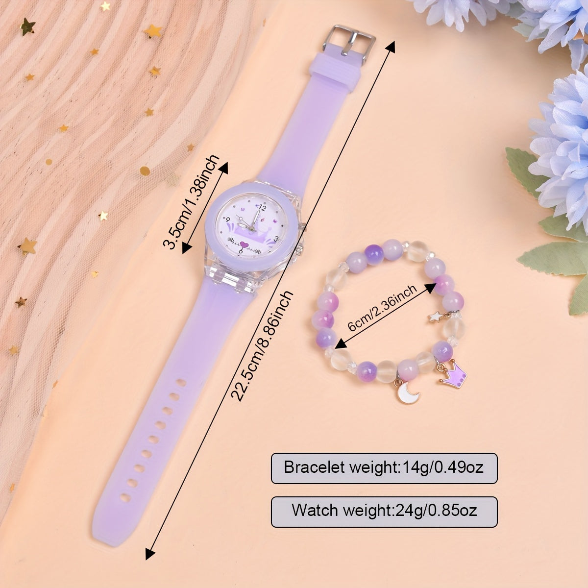 Sparkle and Shine with the Girls LED Luminous Wrist Watch Set | Kids Watches| - Shoppix