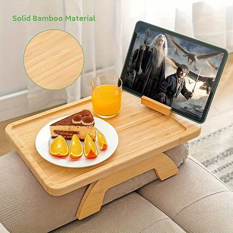 Bamboo Folding Lap Desk Tray - Non-Slip Surface, Multipurpose Laptop Table with Legs, Retro Style Wooden Sofa Stand, Portable Workstation for Home & Office