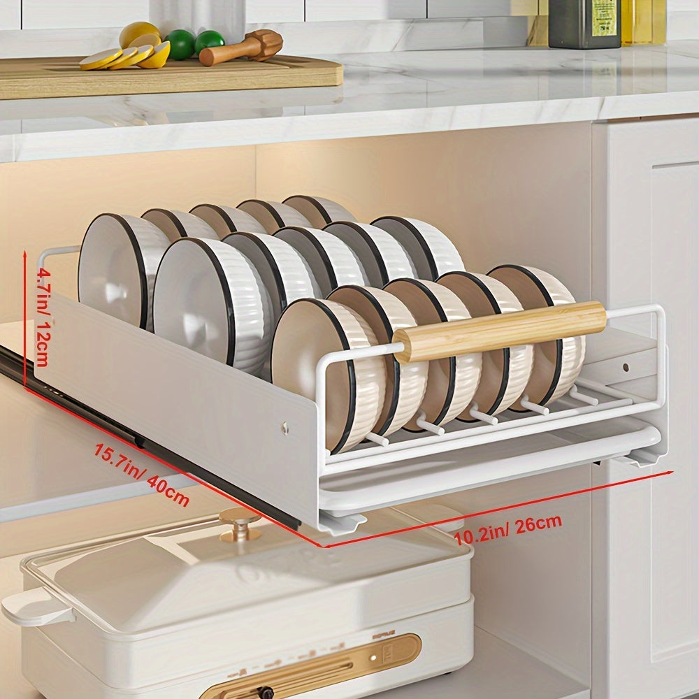 Heavy Duty Storage And Organization Slide Out Pantry Shelves, Metal Dish Multipurpose Drying Storage Racks , Kitchen Supplies