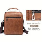 Vintage Faux Leather Men's Crossbody Bag | Bags & Luggage | - Shoppix