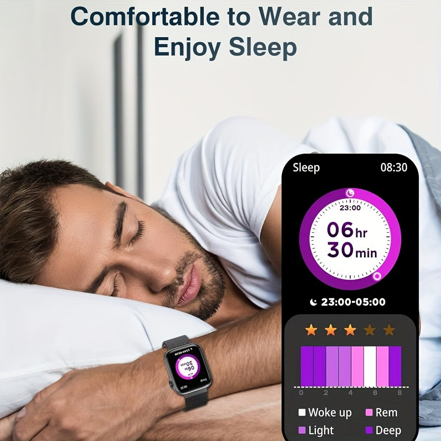 Little Meat Ball 1.83-inch Full Touch Screen Smartwatch With SMS And Phone Support, More Than 100 Exercise Modes, Pedometer, Calorie Counter, Find Device