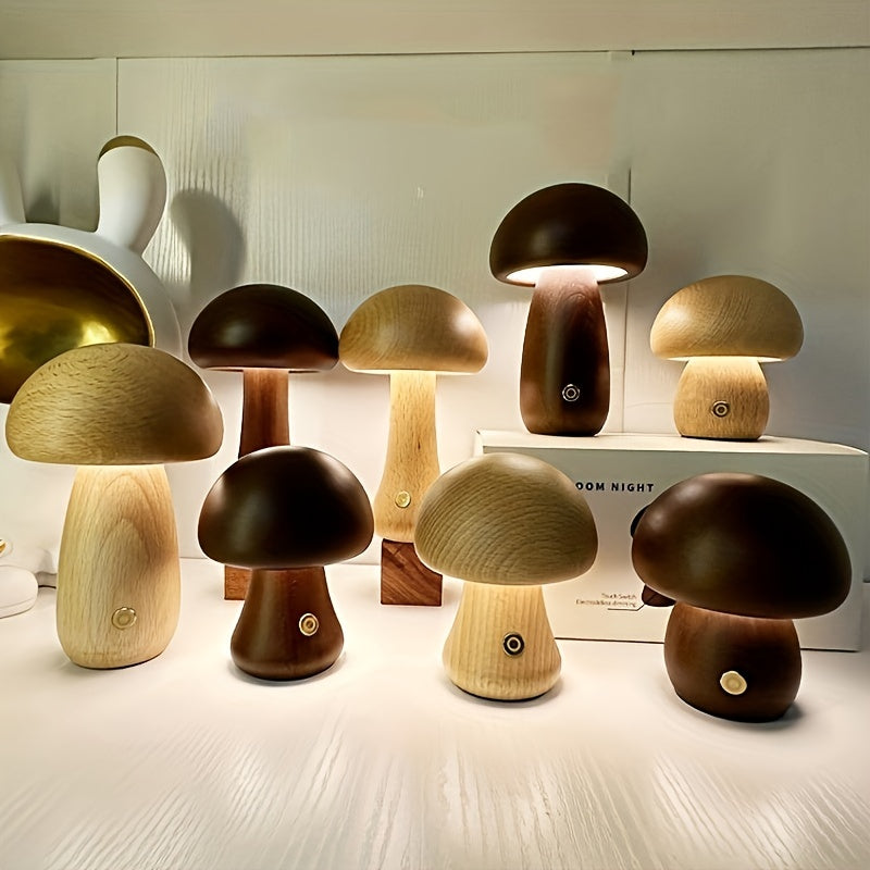 Illuminate with Charm: LED Creative Mushroom Table Lamp | Lighting | - Shoppix