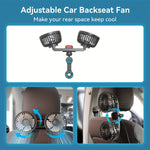Stay Cool On the Go: Double-Headed Car Fan with 360° Rotation | Car Accessories | - Shoppix