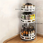 Efficient Countertop Organization: Rotatable Kitchen Seasoning Rack | Storage Organization | - Shoppix