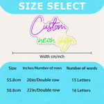 Customizable 20-22 Inch Double Row LED Neon Sign - USB Powered with Dimmer Switch, Wall-Mounted Acrylic & Plastic Decorative Light