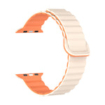 Two-color Silicone Magnetic Back Ring Buckle Watch Band