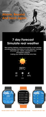 Ultra 4 AI Smart Watches 2.2'' Screen IP68 Waterproof Smartwatch for Men Women Bluetooth Calls Fitness Tracker GPS Sport Modes