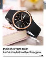 Fashion Calendar High Guality Women's Quartz Watch Silicone strap Ladies Watches Simple Elegant Watch For Woman Lady Reloj Mujer
