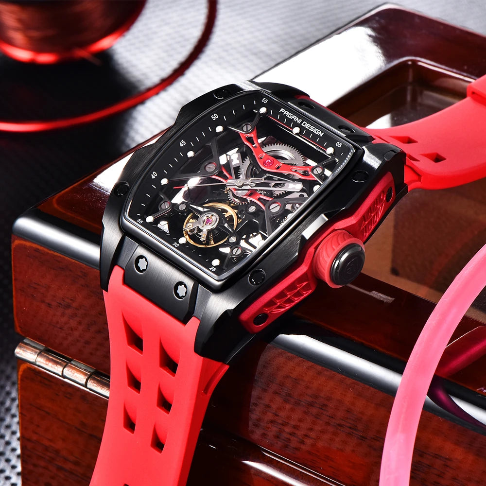 PAGANI DESIGN New 42MM Skeleton Dial Men's Mechanical Watch Luxury Brand Sapphire Glass Automatic Watch 50M Waterproof Watch Men