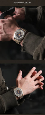 NAVIFORCE Luxury Watches for Men Eco-Drive Movement Casual Genuine Leather Strap 5ATM Waterproof Luminous Wristwatches Gift 2025