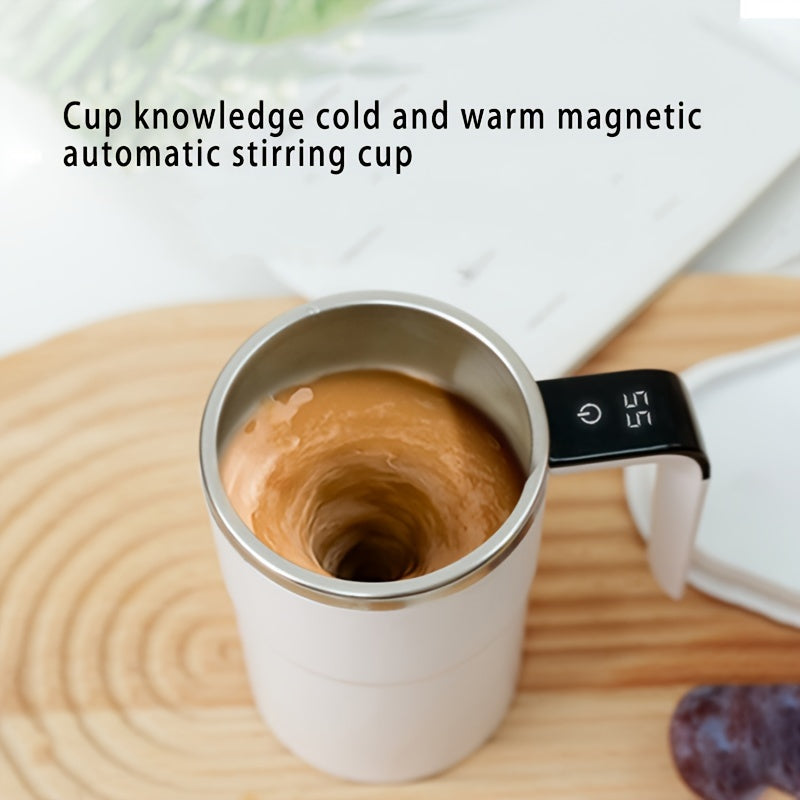 Effortless Mixing: Rechargeable Self-Stirring Coffee Mug | Drinkware | - Shoppix