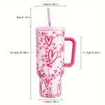 Hydrate in Style: Meoky 40oz Stainless Steel Tumbler with Handle | Drinkware | - Shoppix