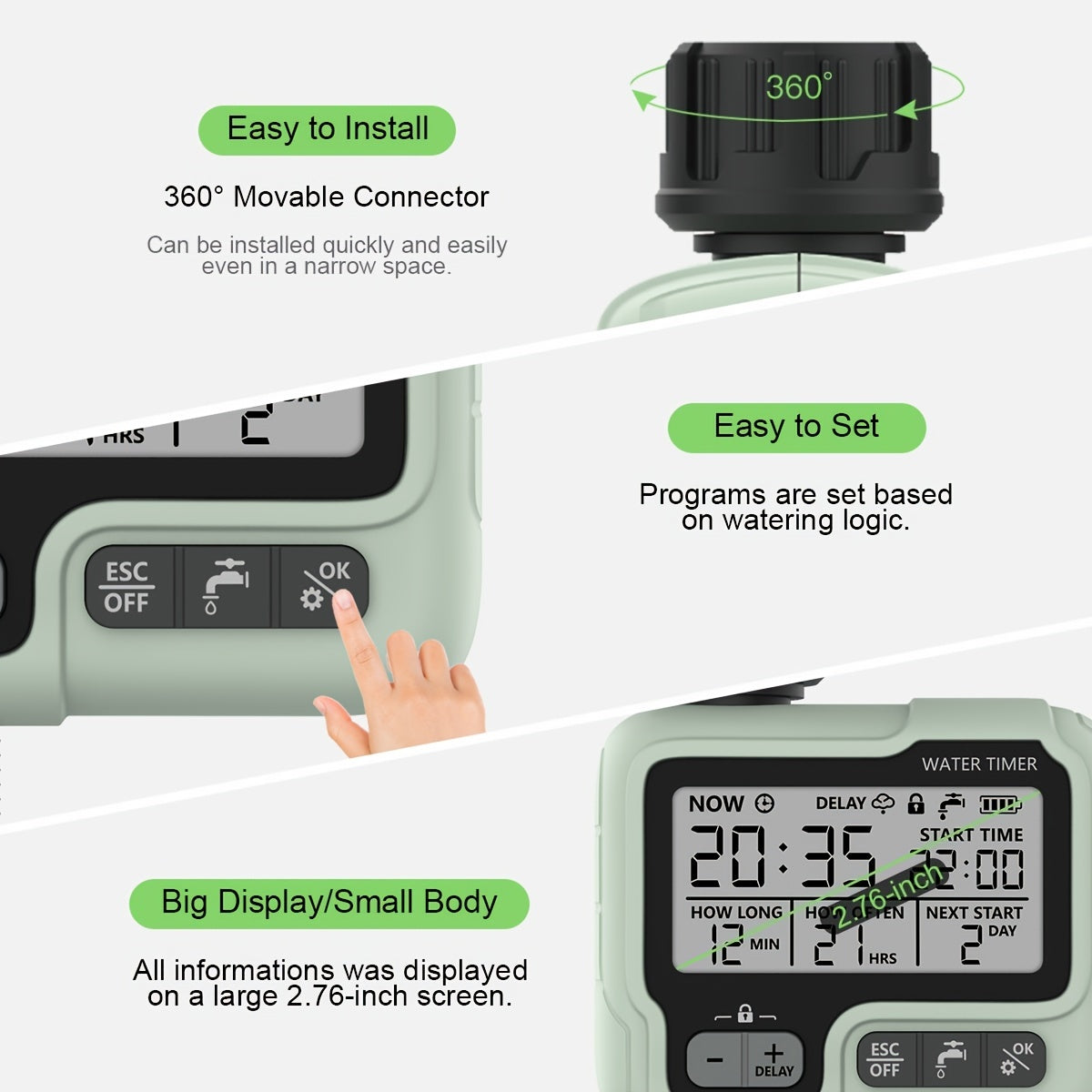 Effortless Garden Watering with HCT-322 Automatic Water Timer | Gardening Equipment | - Shoppix