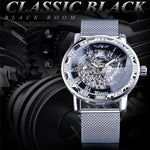 Elevate Your Style with the Men's Fashion Rhinestone Mechanical Watch | Men Watches| - Shoppix