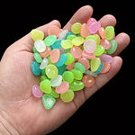100pcs Glow-in-the-Dark Pebbles – Luminous Aquarium & Garden Decorative Stones