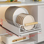 Heavy Duty Slide-Out Pantry Shelves – Metal Dish Multipurpose Drying Storage Racks, Expandable Kitchen Organization