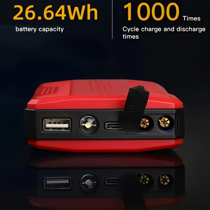 Be Prepared for Any Emergency: Compact Jump Starter & Power Bank | Car Accessories | - Shoppix