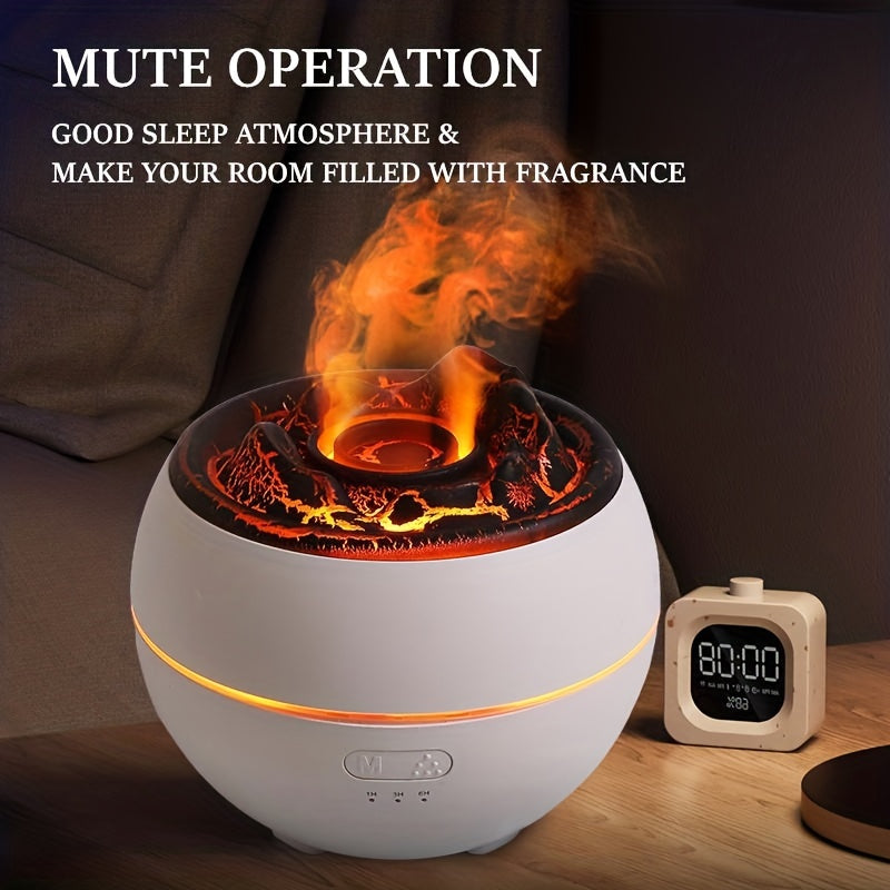 Volcano Flame Essential Oil Diffuser With 7 Colors Mist - Revitalize Your Space with Aroma and Ambiance | Air Quality | - Shoppix