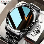 LIGE Full Circle Touch Screen Smart Watch with Steel Band | Men Watches| - Shoppix