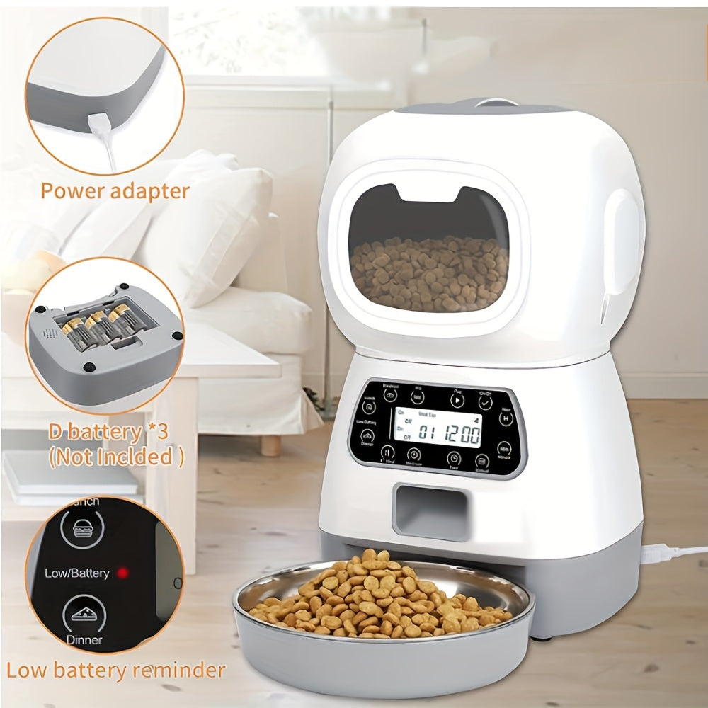 WiFi Smart Automatic Cat Feeder - Large Capacity & Timed Dispenser | Pet Gadgets|